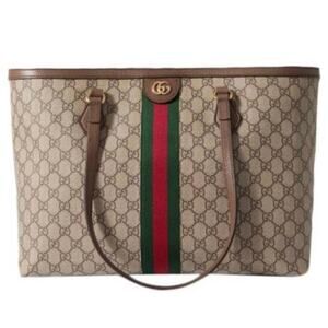 Ophidia GG logo supreme web stripe tote